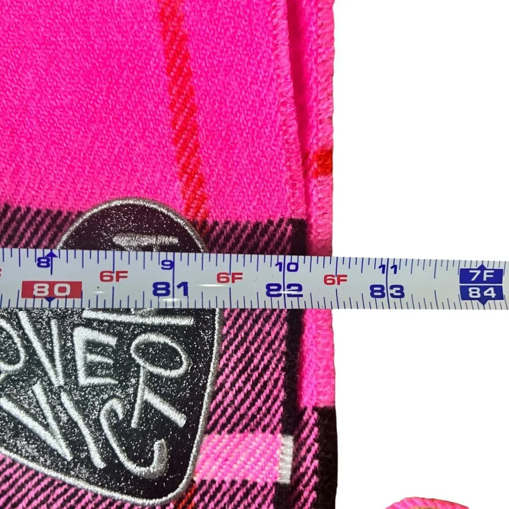 NWT 2 Victorias Secret Cozy Scarves Sparkle Buffalo Check Pink‎ & Red Plaid